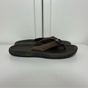 Rainbow brown flip flop sandals
